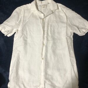 Classic White Linen Button Down Shirt for Women